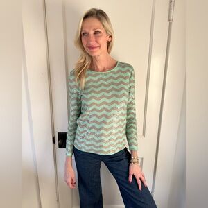 J. CREW Chevron Sequin Long Sleeve